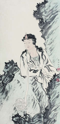 溥儒（1896～1963） 观音 立轴 纸本设色