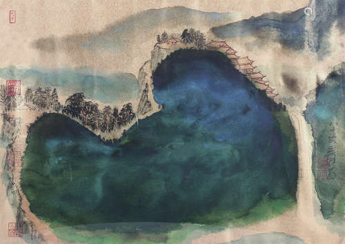 张大千（1899～1983） 山居图 镜心 纸本设色
