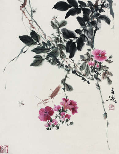 王雪涛（1903～1982） 花卉 立轴 纸本设色