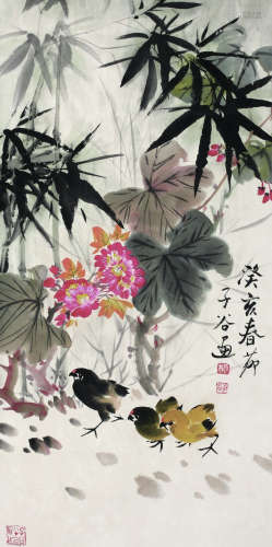 柳子谷（1901～1986） 1983年作   花鸟 镜心 纸本设色