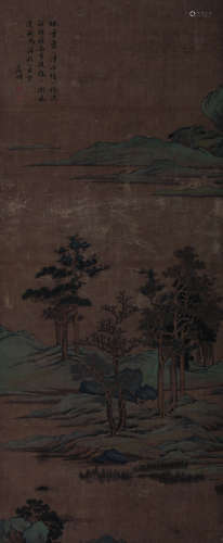 文徵明（1470～1559） 清秋一出游 立轴 绢本设色