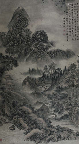 徐枋（1864～1916） 山水 立轴 纸本水墨