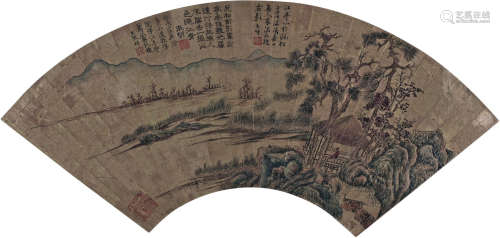 文徵明（1470～1559） 闲庭小憩 镜心 纸本设色