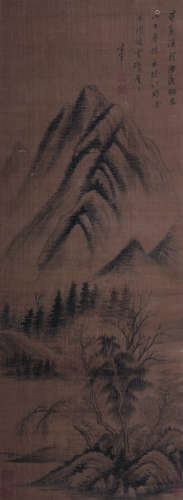 董其昌（1555～1636） 山水 立轴 绢本设色