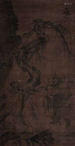 吴伟（1459～1508） 人物 立轴 绢本水墨