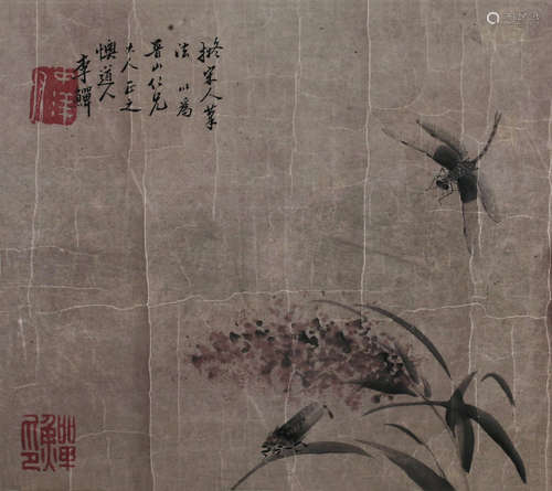 李鱓（1686～1762） 拟宋人笔意 镜心 纸本设色