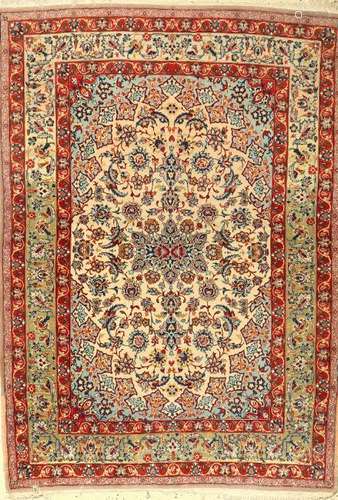 Fine Isfahan 'Part-Silk' Rug,