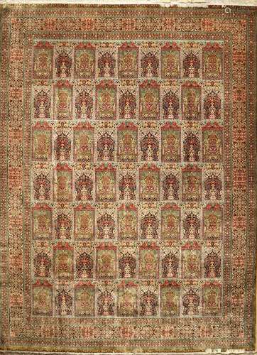 Fine Chinese Silk Hereke Carpet,