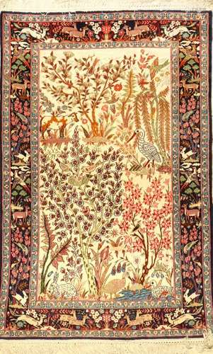 Fine 'Part-Silk' Isfahan Rug,