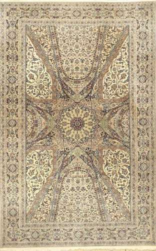 Fine 'Part-Silk' Nain Carpet (6 LA),