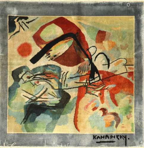 Chinese Silk Rug (Kandinsky Motif),