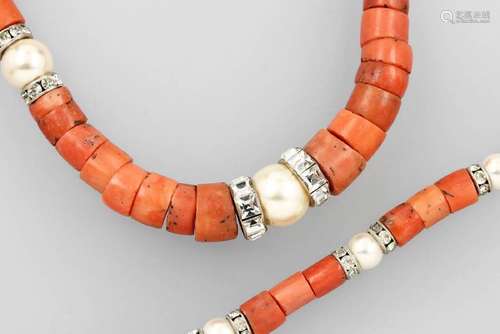 Jewelry set with coral