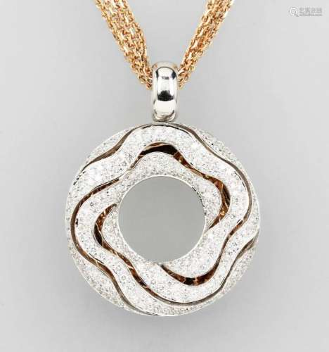 18 kt gold LEO WITTWER pendant with brilliants