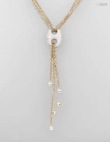 LEO WITTWER 18 kt gold necklace with brilliants