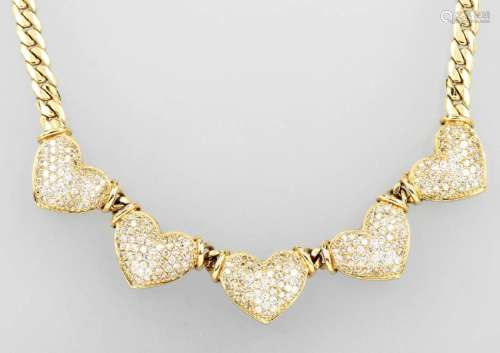 18 kt gold necklace with brilliants
