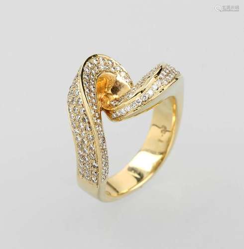 18 kt gold ring with brilliants