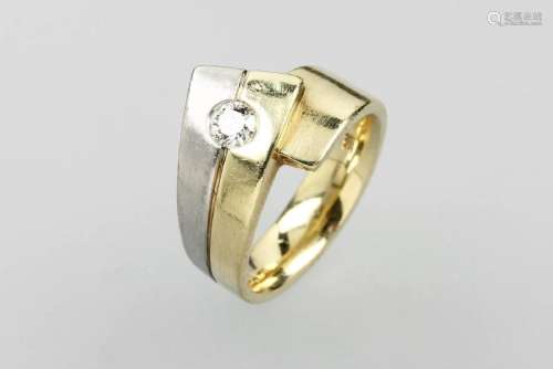 14 kt gold ring with brilliant