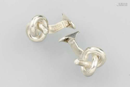 Pair of silver cuff links