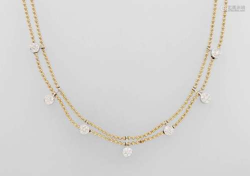 18 kt gold LEO WITTWER necklace with brilliants