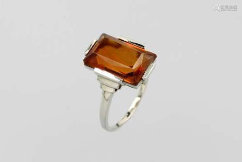 18 kt gold ring with citrine