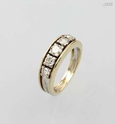 14 kt gold ring with brilliants