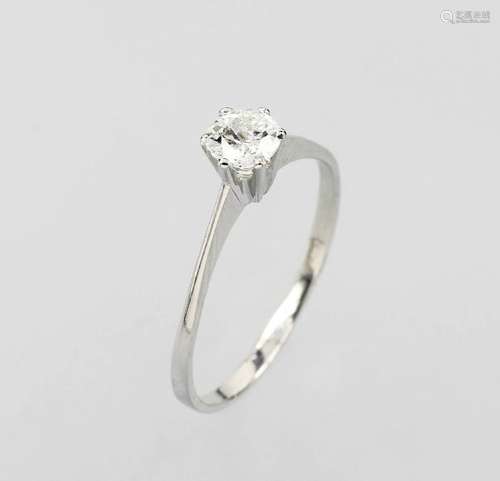 14 kt gold ring with brilliant solitaire