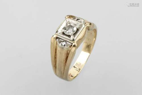 14 kt gold ring with diamonds