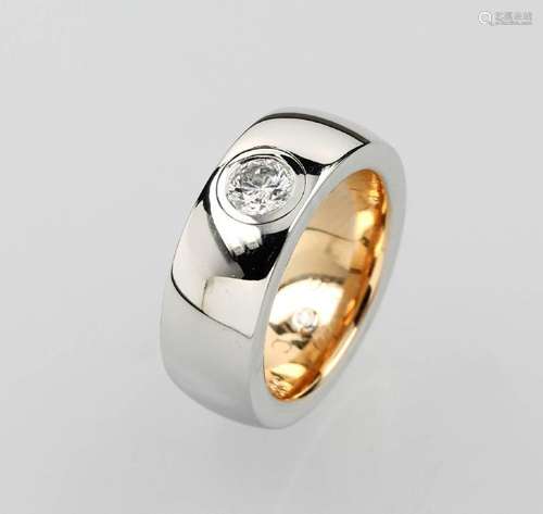 18 kt gold bandring with brilliant