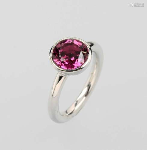 18 kt gold ring with rubellite