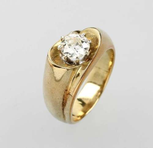 18 kt gold ring with brilliant