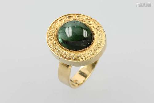 18 kt gold ring with tourmaline