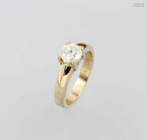 14 kt gold ring with brilliant-solitaire