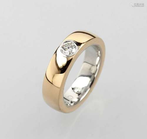 18 kt gold bandring with brilliant