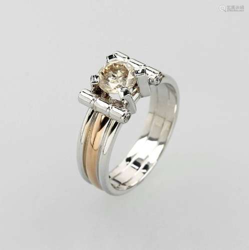 14 kt gold ring with brilliant