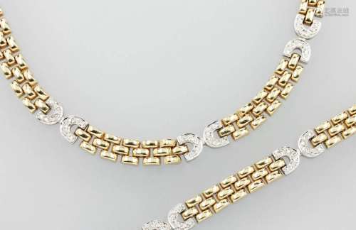14 kt gold jewelry set with diamonds