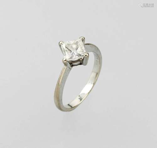 18 kt gold solitaire ring with diamond