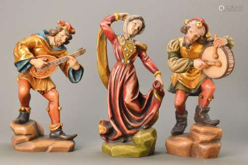 three Morris dancers, German