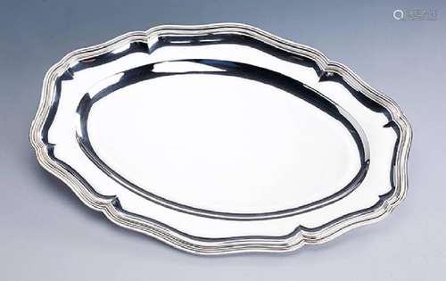 Oval platter, France approx. 1900, silver 950