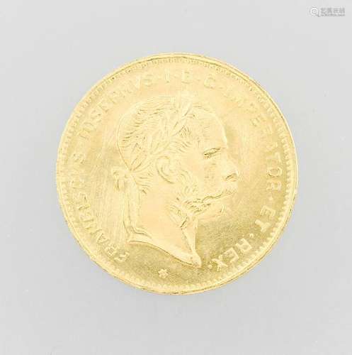 Gold coin, 4 Florin 10 Swiss Francs, Austria- Hungary,