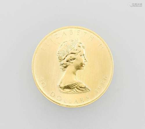 Gold coin, 50 Dollars, Canada, 1980