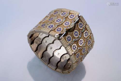 Bracelet with enamel, Russia, silver 900