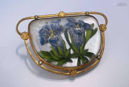 Art Nouveau-belt buckle with enamel, Beck and Turba,