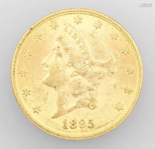 Gold coin, 20 Dollars, USA, 1895