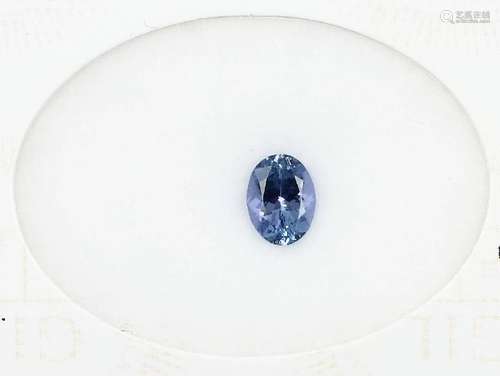 Loose oval bevelled tanzanite