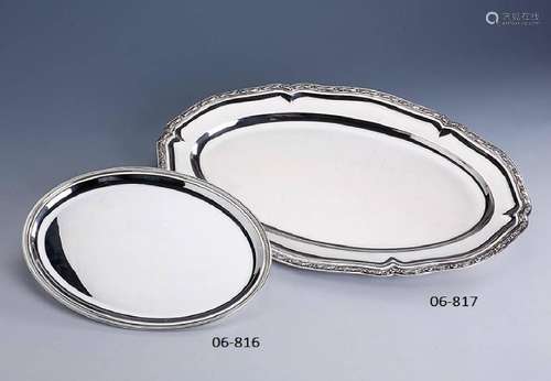 Oval tray, 800 silver, Italy