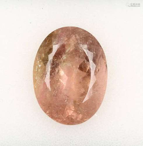 Oval bevelled tourmaline