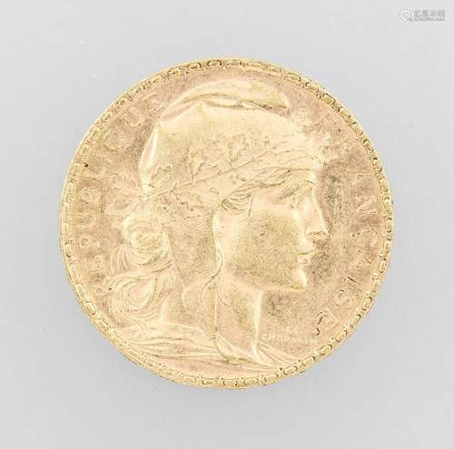 Gold coin, 20 Francs, France, 1905