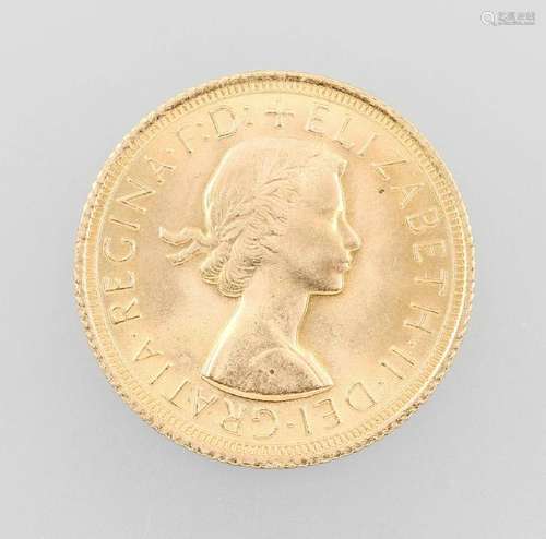 Gold coin, Sovereign, Great Britain, 1968