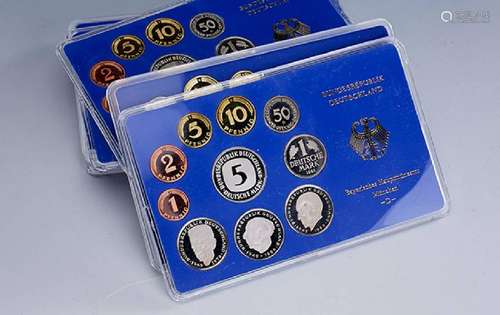 Lot 8 official coin sets Germany