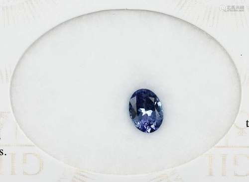 Loose oval bevelled tanzanite